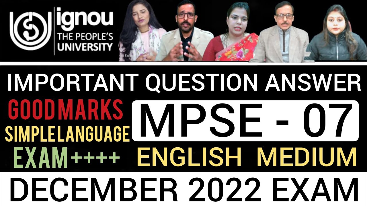 mpse 007 important questions |mpse 007 important questions December 2022 exam | mpse 007 Guess paper