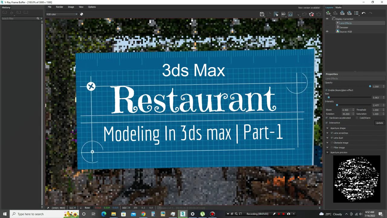 Restaurant Interior Modeling #tutorial  | Modeling In #3dsmax  | Part-1