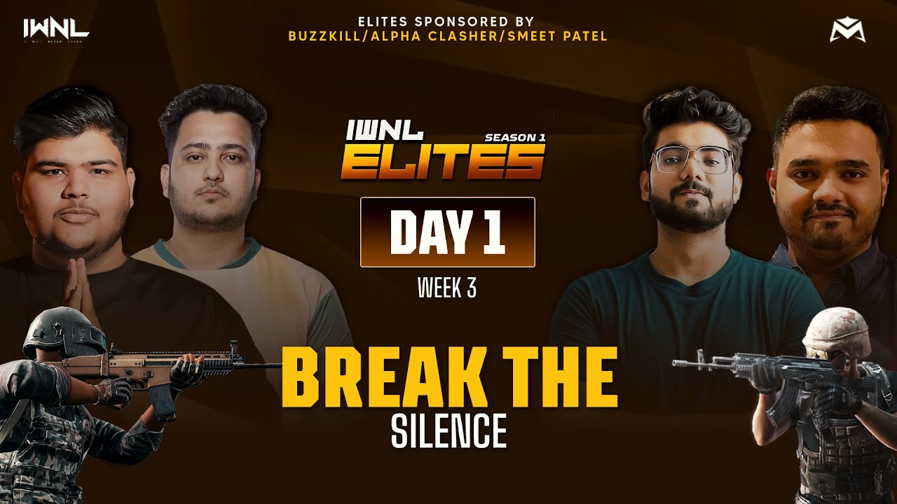 IWNL ELITES WEEK 3 - DAY 1 | CREATOR & UNDERDOGS | BGMI | BREAK THE SILENCE #iwnlelites