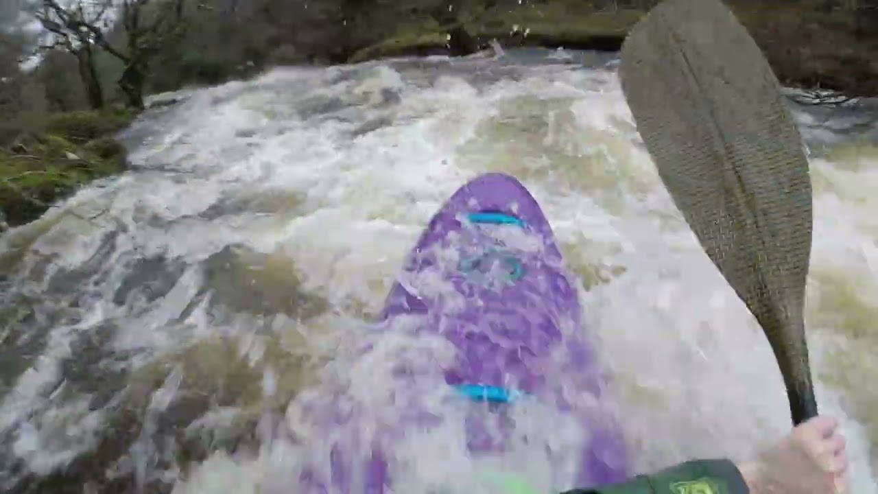 A quick blast down the top 3 rapids on the river Plym, Cadover bridge Dartmoor.