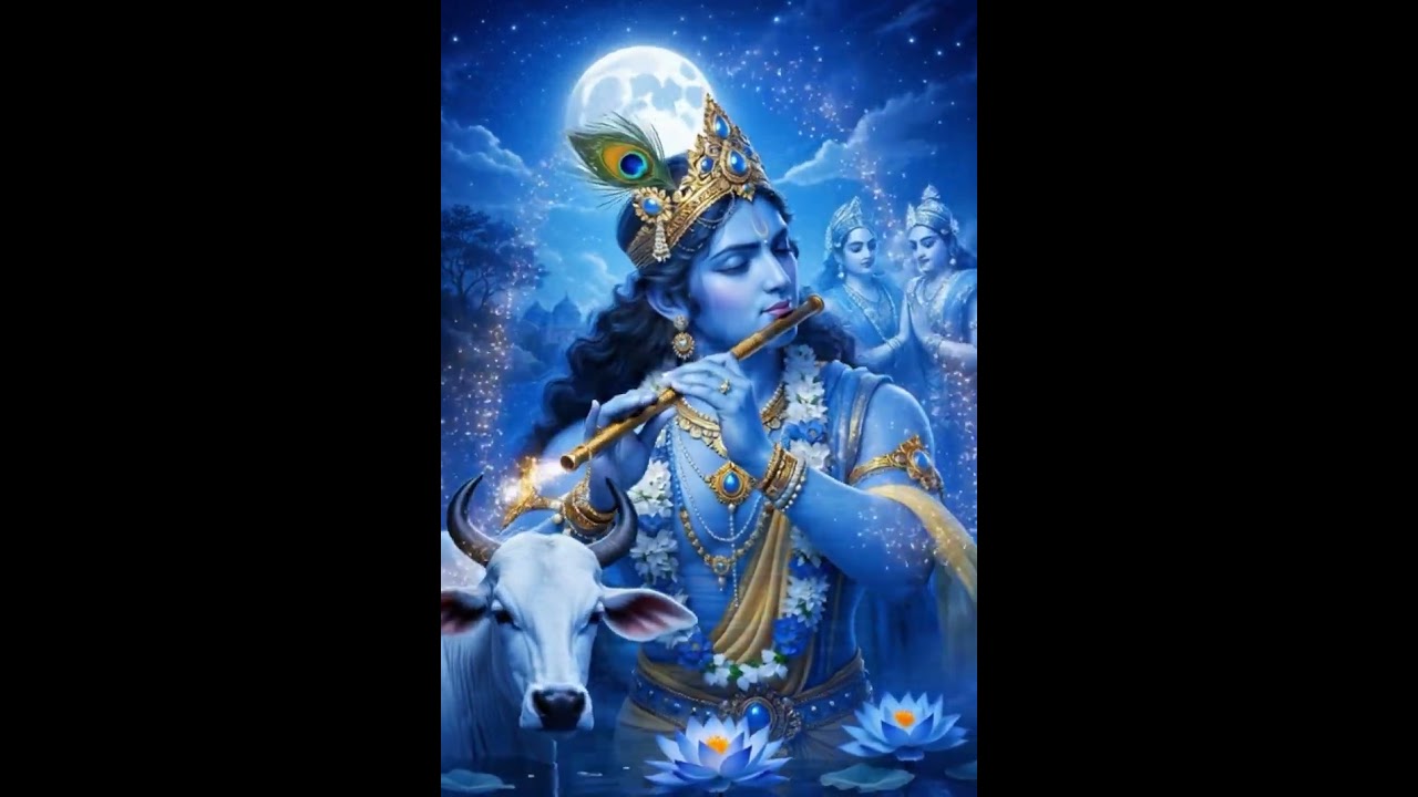 कृष्णा कृष्णा नीले गगन सा रूप तुम्हारा,  #Shyam #BlueDivine #HareKrishna #Bhakti #SpiritualVibes