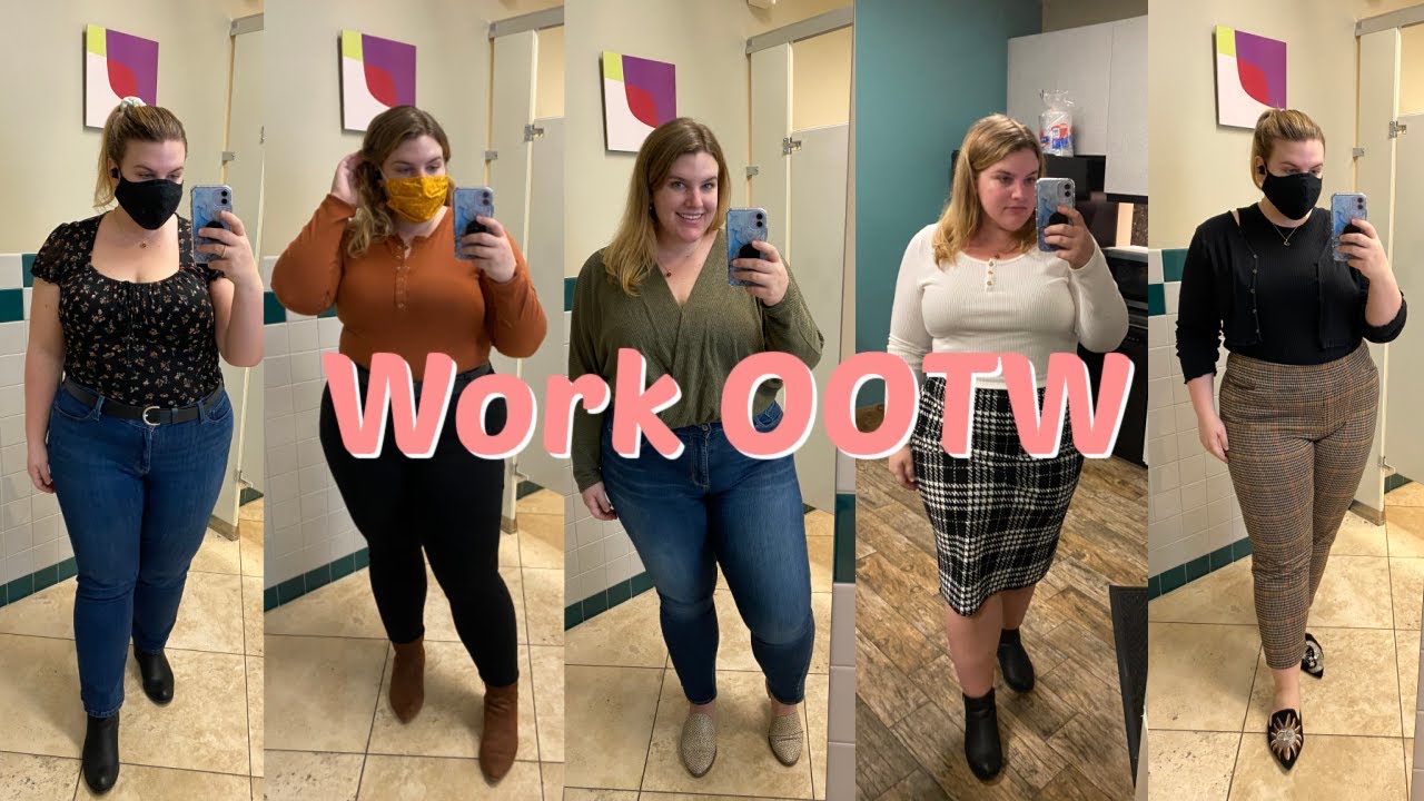 Plus size OOTW work outfits