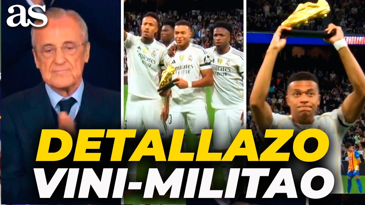 El DETALLAZO de MILITAO y VINICIUS en el acto del BALÓN DE ORO de MBAPPÉ en el BERNABÉU
