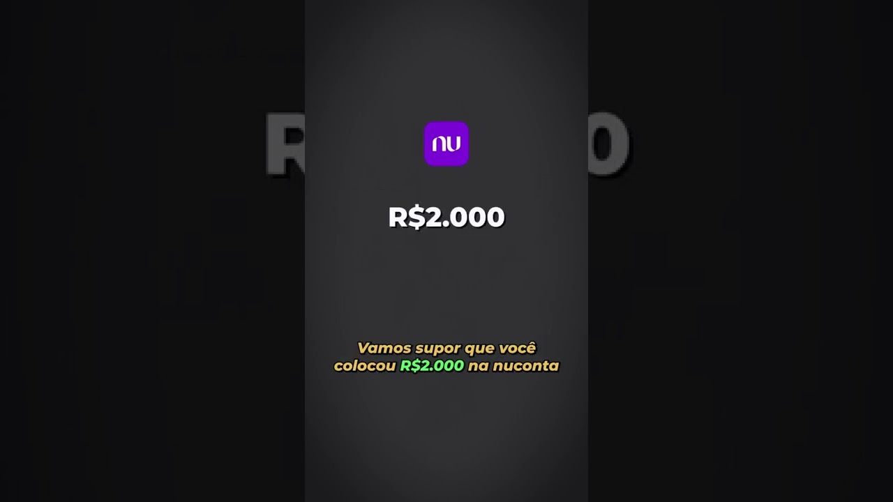 COMO RENDE A NUCONTA A PARTIR DE AGORA? #shorts