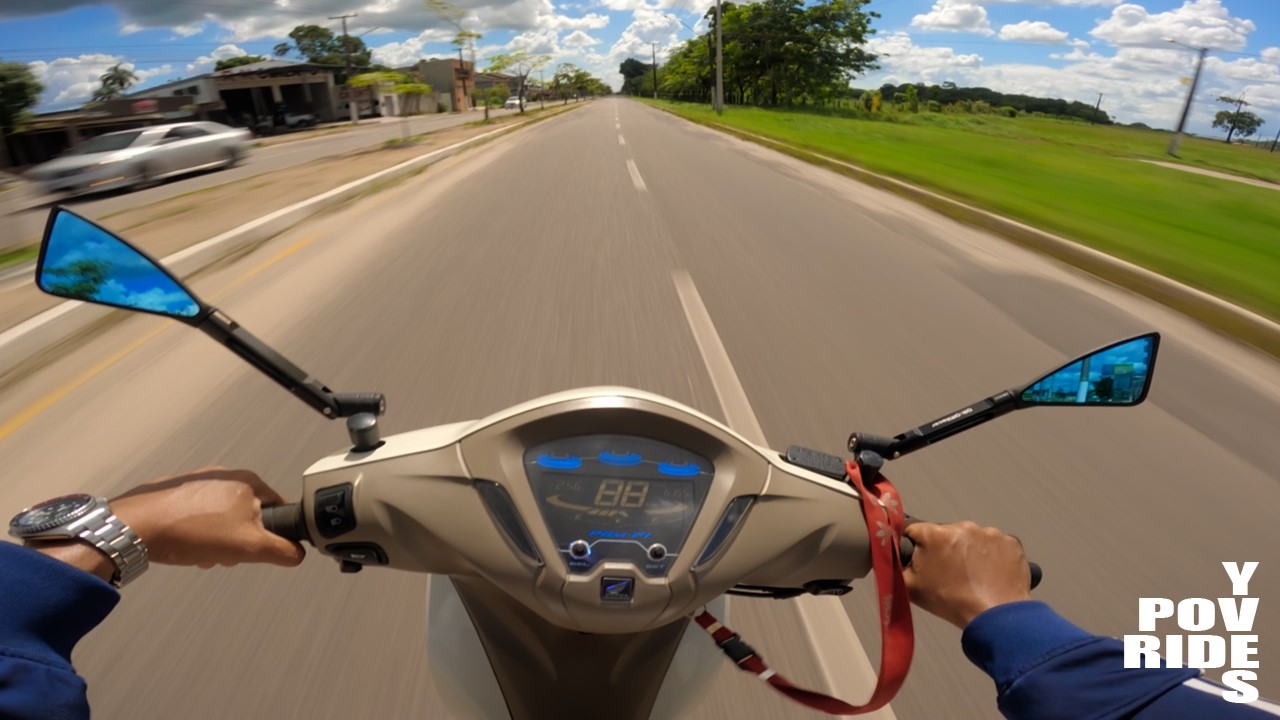 De Honda Biz 125 pela cidade | POV | 4K