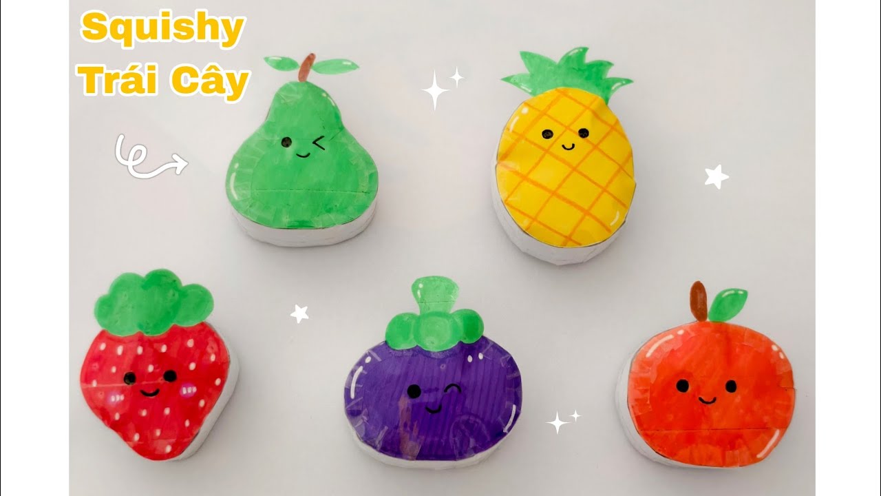 Cách làm Squishy Trái Cây dễ thương | Bam Mini Crafts