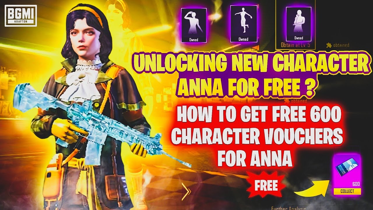 Opening New Character Anna In Bgmi | How To Unlock Anna Character For Free In Bgmi | Bgmi 1.7 Update