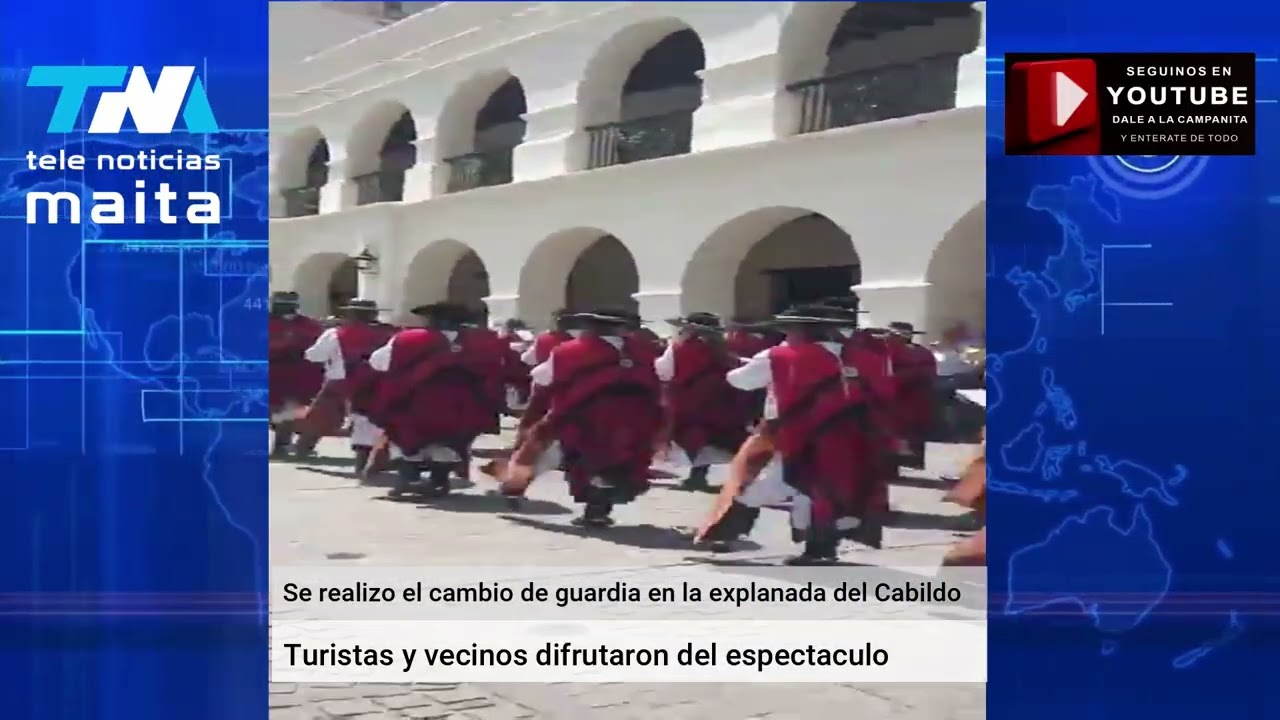 Cambio de Guardia en la explanada del Cabildo 24 de enero