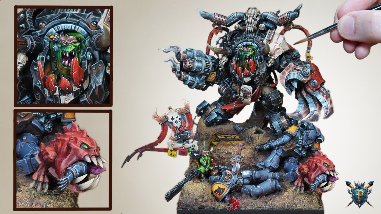 Покраска огромной диорамы орков Газкулл Трака | Warhammer