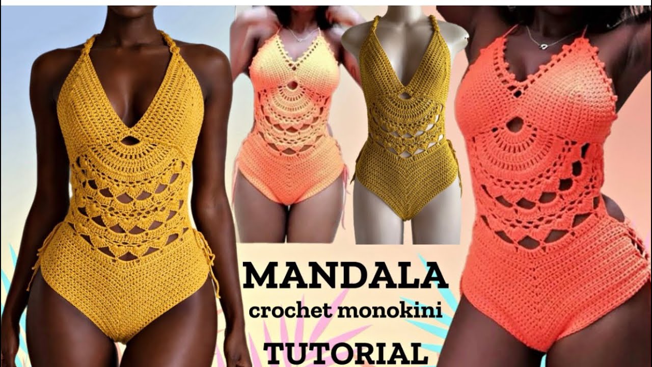 Mandala crochet monokini / bathing suit tutorial (updated with sizable instructions)
