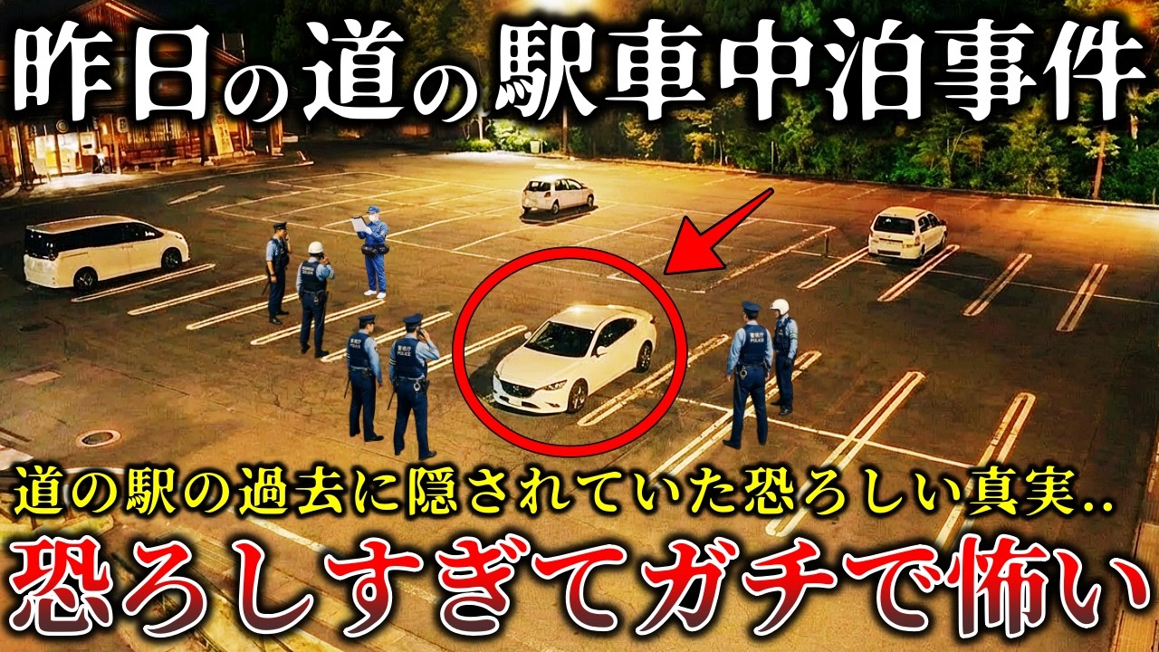 【怖い話】※この事件マジ怖すぎる..心霊スポットの道の駅でインスタ配信中の男性が駐車場で車中泊した結果..恐ろしい末路を迎える！【ゆっくり解説】