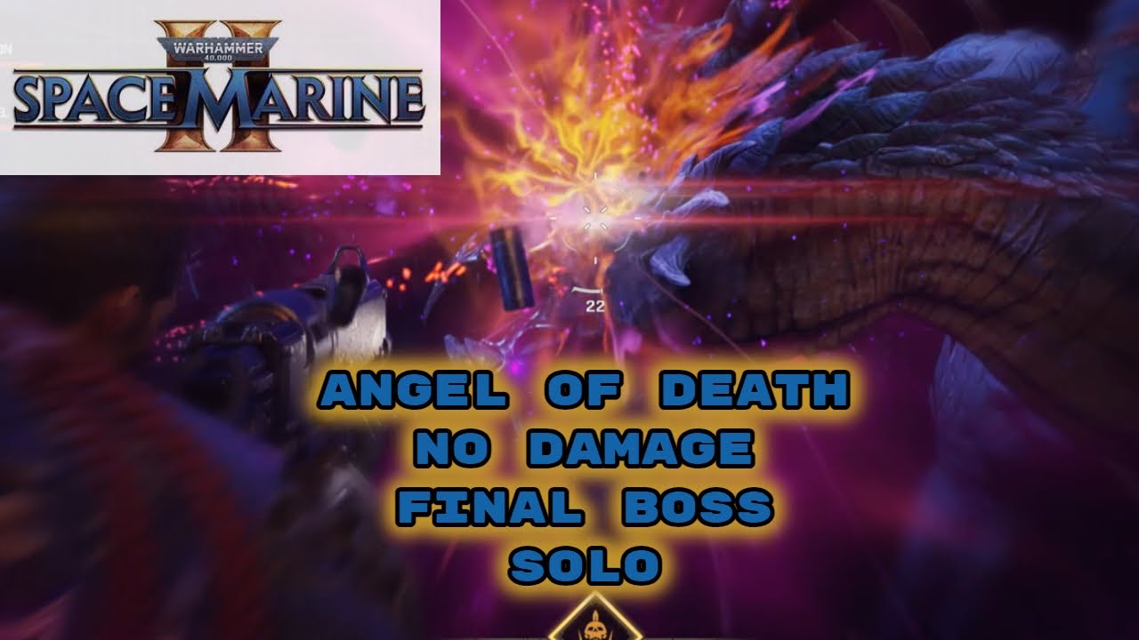 Warhammer 40k Space Marine 2 Final Boss Fight No Damage Angel of Death Max Difficulty Solo w/Ending