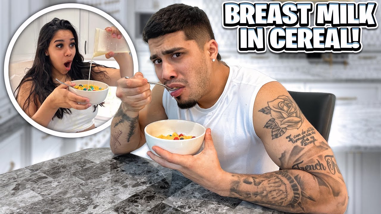 Breast Milk In Cereal Prank On My Boyfriend! *HILARIOUS*