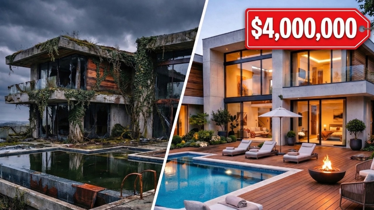 ASMR Luxury Restoration: Ancient Mansion Reborn into a Modern Dream Home