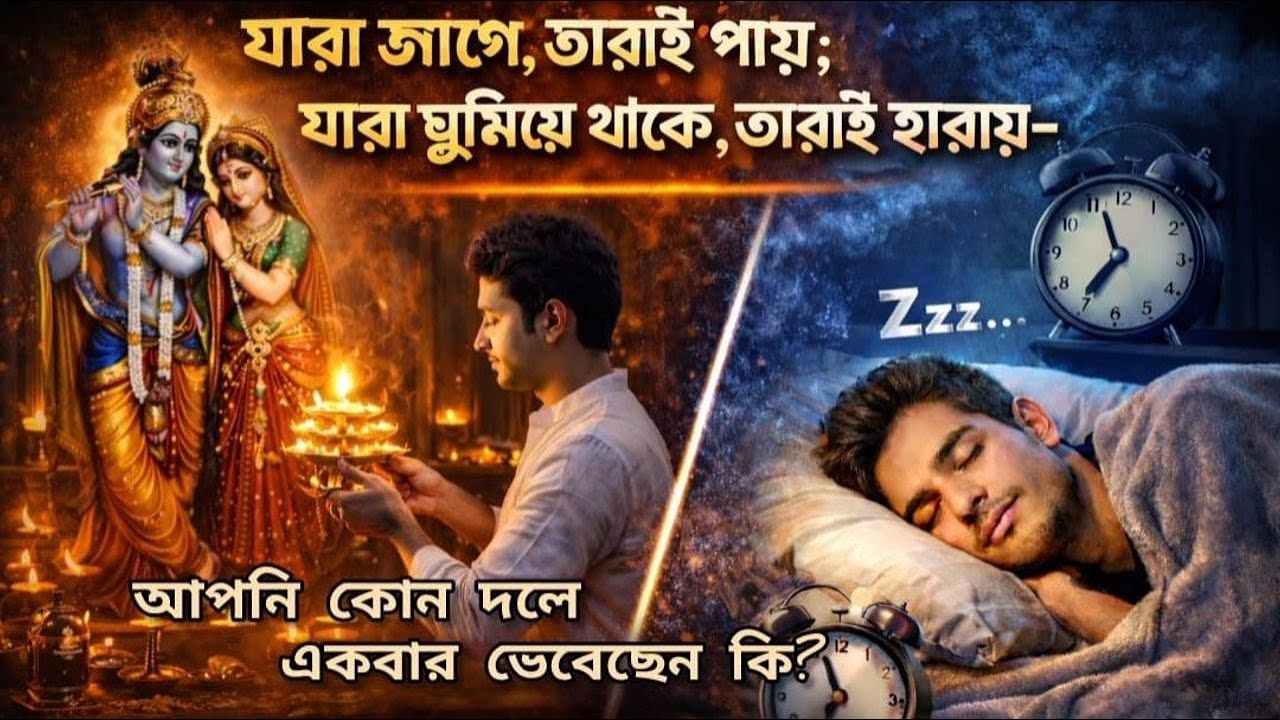 যারা জাগে, তারাই পায়;যারা ঘুমিয়ে থাকে,তারাই হারায়- আপনি কোন দলে একবার ভেবেছেন কি??🤔