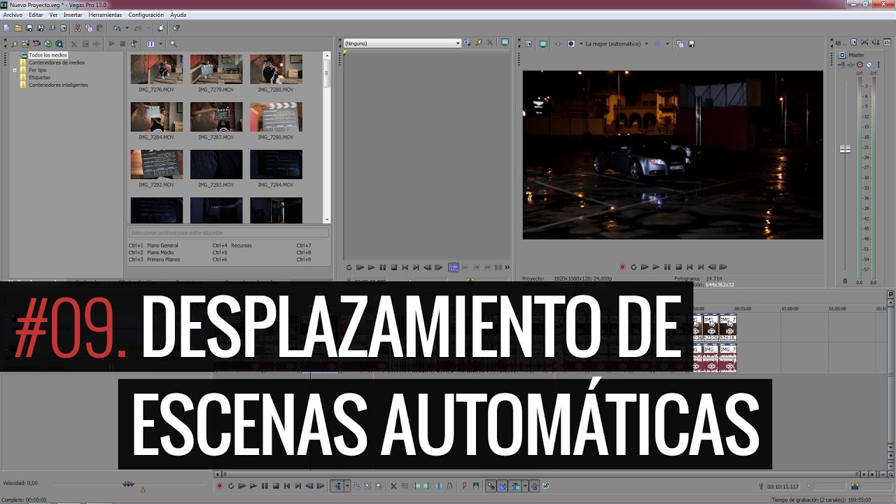 SONY VEGAS PRO 13 #09 Desplazamiento de escenas automáticas (Tutorial)