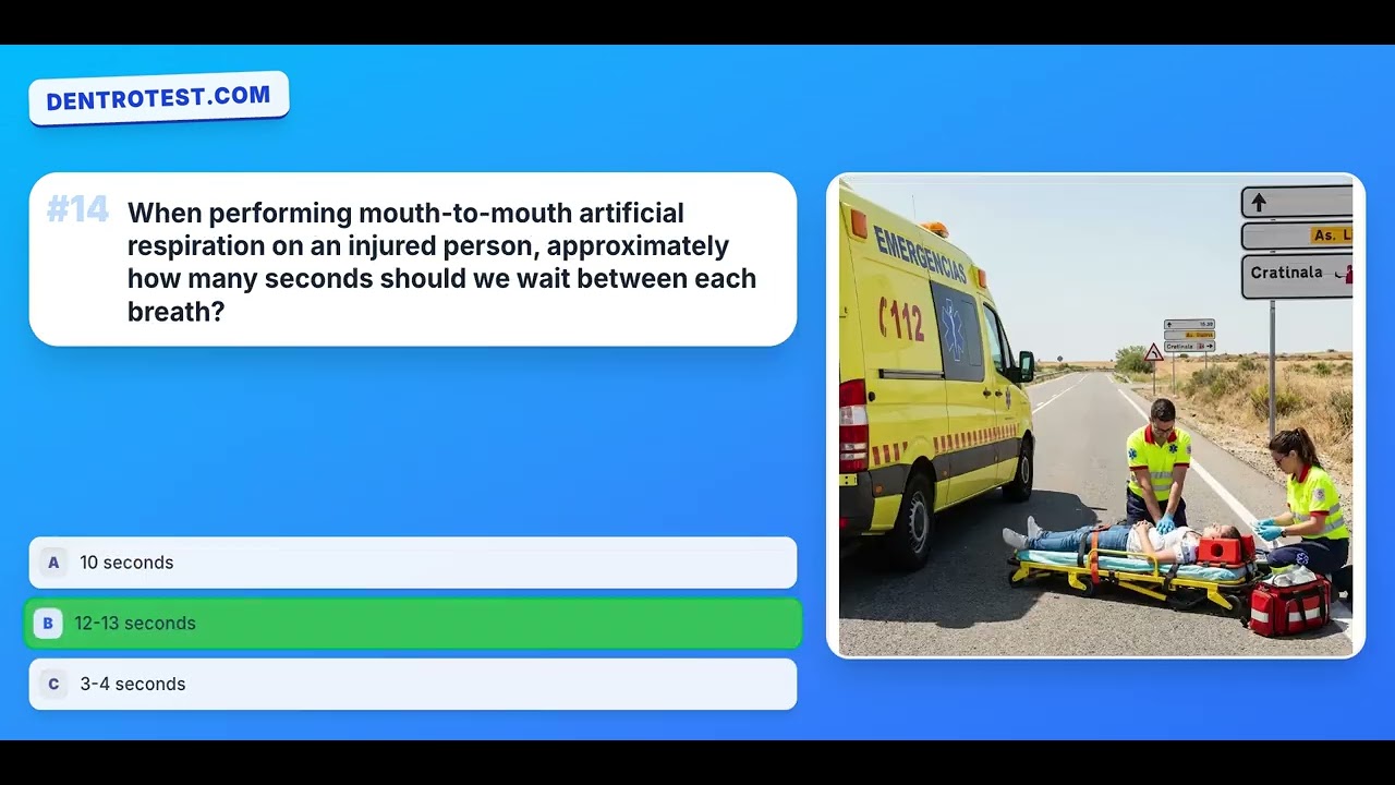DGT Theory Test 2026 🚗💥 Accidents & First Aid | Spanish Driving Test Questions