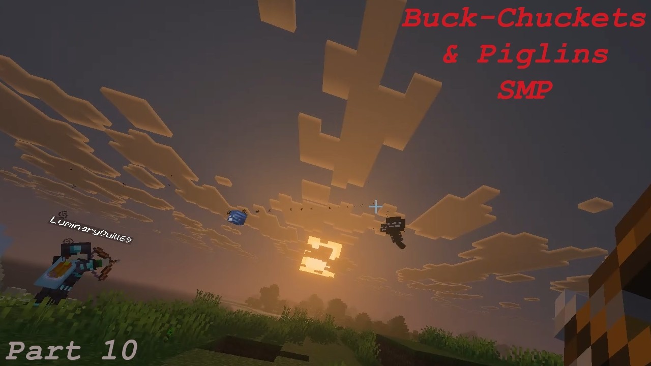 The Wither Fight + Bunker Building | Buck-Chuckets & Piglins SMP | Part 10