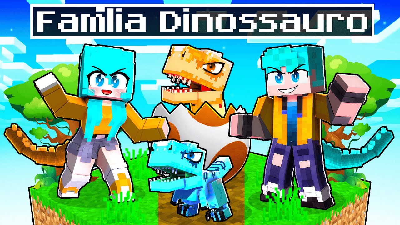 Tenho uma FAMÍLIA de DINOSSAURO no Minecraft!
