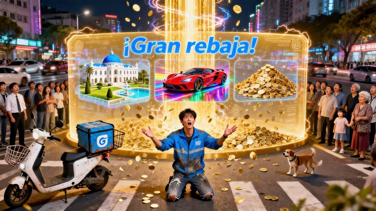 Repartidor despreciado llega a mundo barato;compra mansión por $2 y se hace rico en una noche#drama