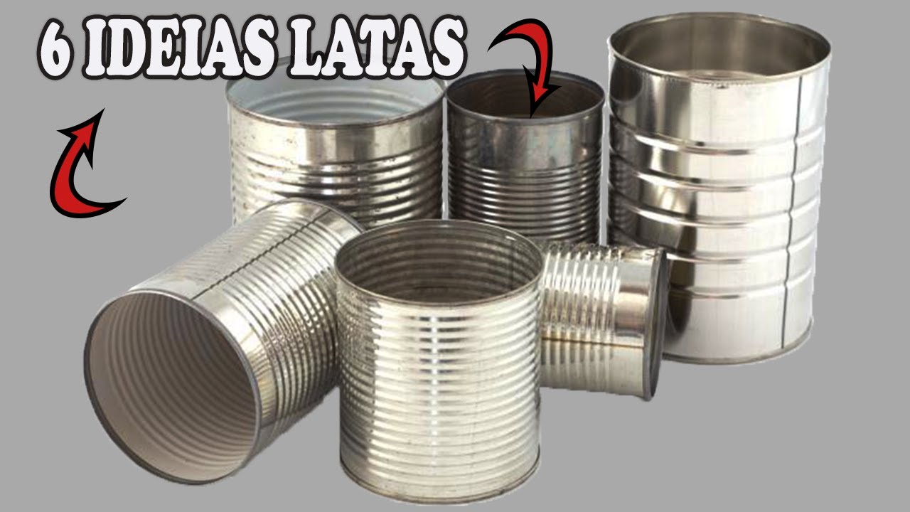 6 IDEIAS DIFERENTES COM LATAS PARA DECORAR GASTANDO POUCO