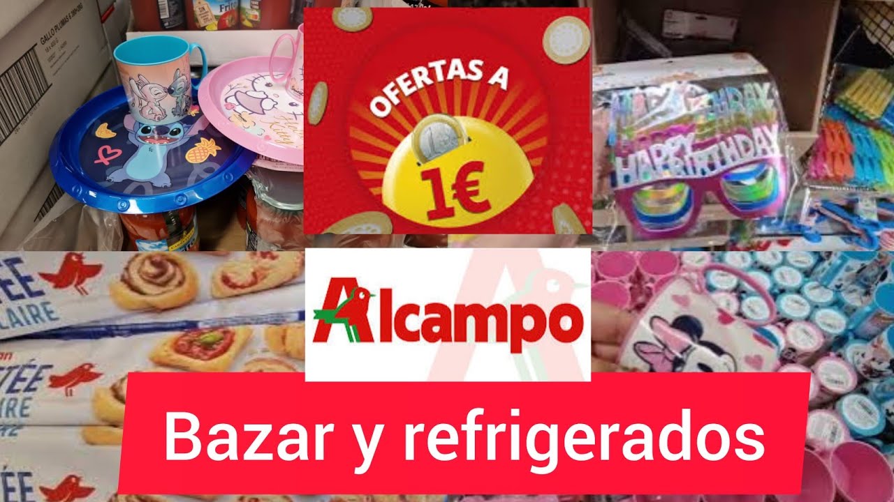 Alcampo todo a 1 euro parte 2 bazar y refrigerado.  Enero 2025