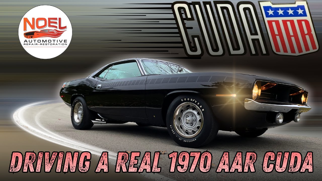 Driving a 1-of-13 Black & White 1970 Plymouth Cuda AAR | Rare Legend Restored by Noel Automotive