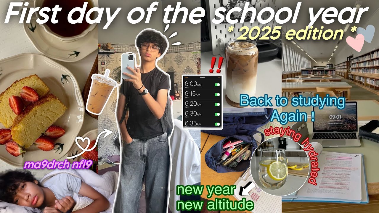 FIRST DAY OF SCHOOL📚📆|اجيو دوزوا معنا روتينا الصباحي لأول يوم في المدرسة🏫🥯*نسخة2025✨