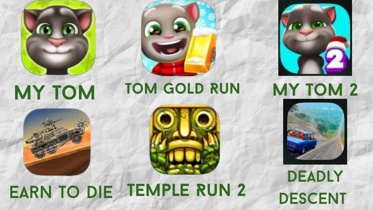 My Tom Tom Gold Run My Tom 2 Earn To Die Deadly Descent Temple Run 2 #gamingvideos #games #mobile