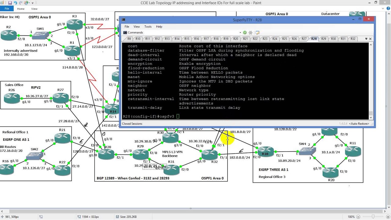 CCIE Labs   MPLS LDP, VRF RD and RT, MP BGP PE PE