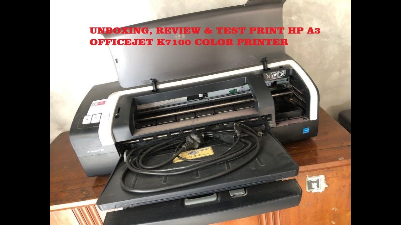 Unboxing & Review Printer A3 HP K7100 | Test Print | HP Officejet K7100