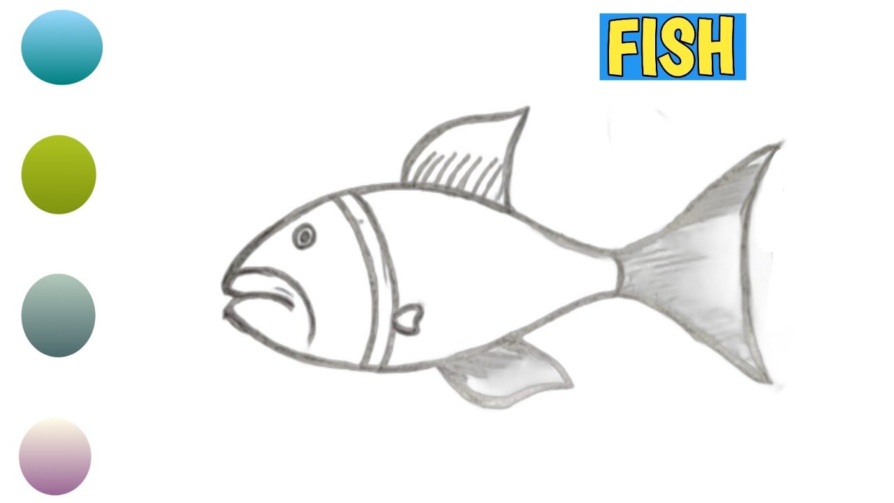 Easy Fish Drawing 🐟 | Simple Pencil Sketch for Beginners