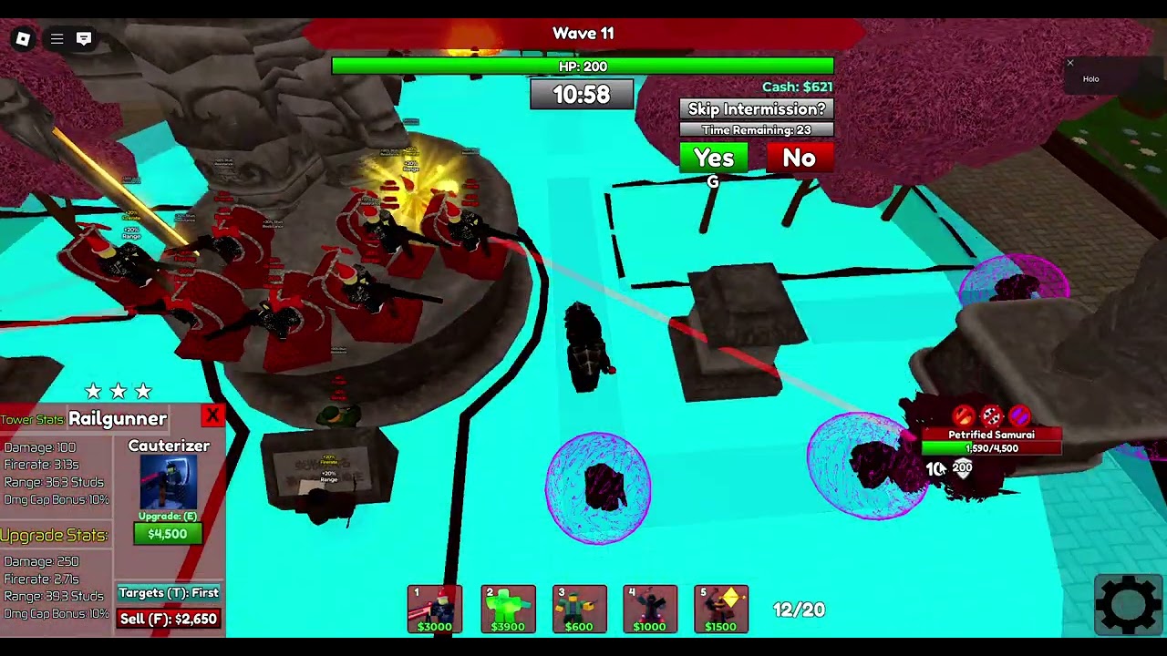 Base Defence Samurai Revenge Hidden Wave Solo *Best Attempt* (WAVE 18) | Roblox