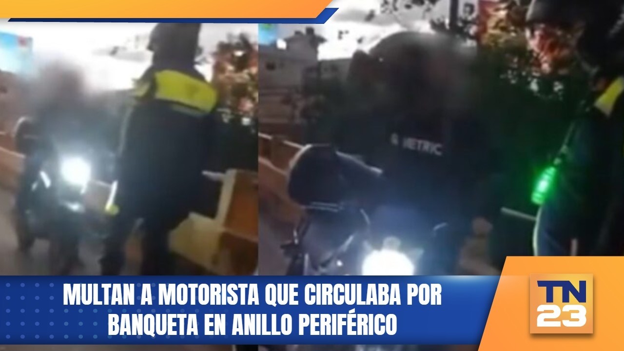 Multan a motorista que circulaba por banqueta en Anillo Periférico