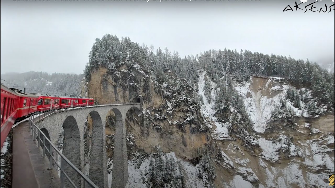 🇨🇭A Wild and Beautiful Ride - Landwasser Viaduct | Switzerland 4K Video