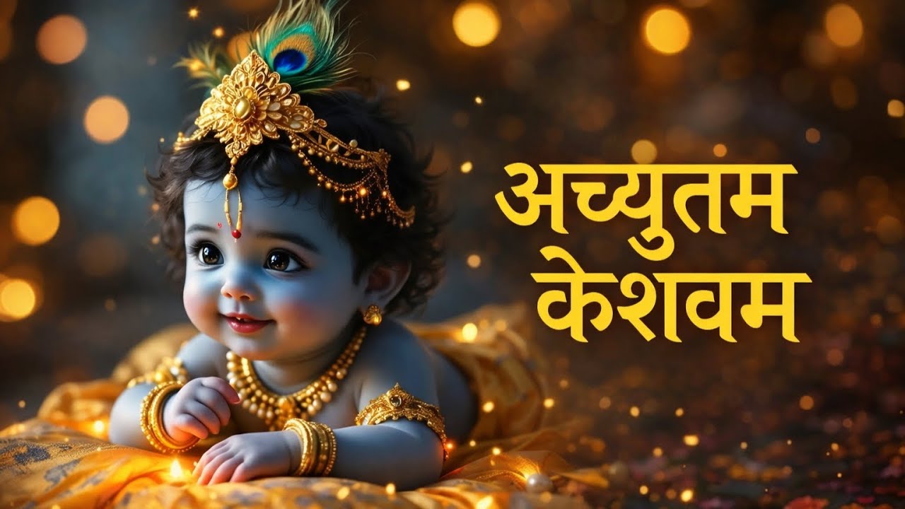 अच्युतम केशवम - Lyrical | Achyutam Keshavam Krishna Damodaram | Krishna Bhajan