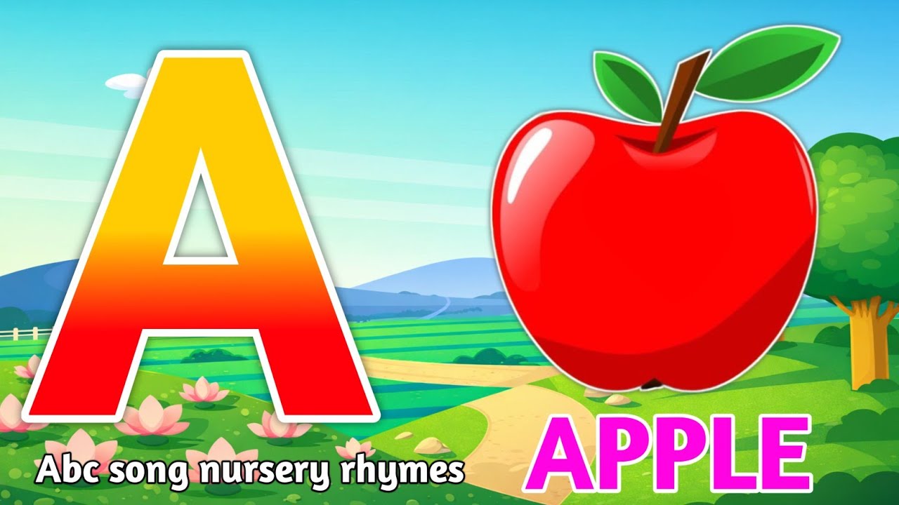 Phonics song with TWO Words - A For Apple - ABC Alphabet Songs with sound for children