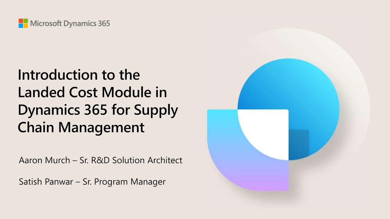 Introduction to the Landed Cost Module in Supply Chain Management - TechTalk