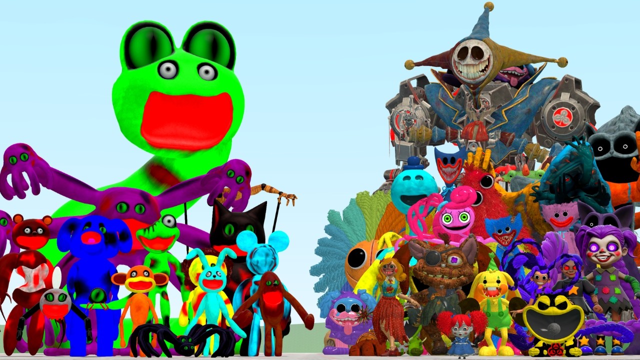All Toy Zombies Family Vs All Poppy Playtime Chapter 1 To 5 Monsters In Garry's Mod