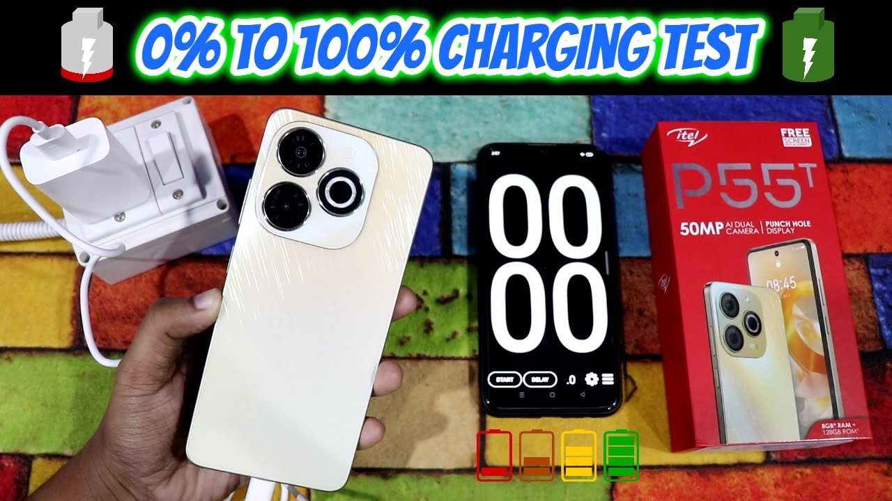 Itel P55T Charging Test | 0% to 100% Charging Test with 18W Charger | HINDI |