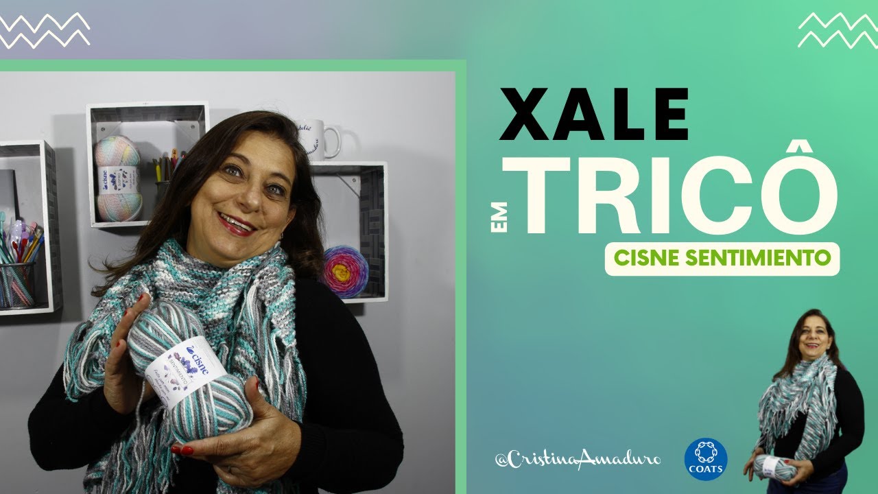 Xale em Tricô | Cisne Sentimiento