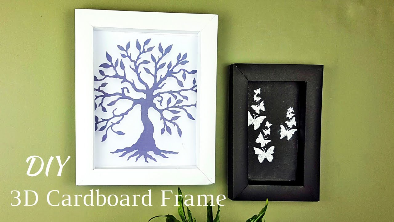 Make your own 3D Picture Frame in any size | DIY 3D Cardboard Picture Frame | DIY shadow box frame
