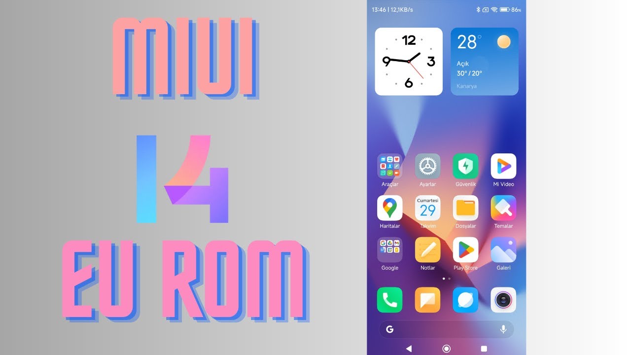 MIUI 14 EU Rom Y&uuml;kledik - Redmi Note 9 Pro Cihaza