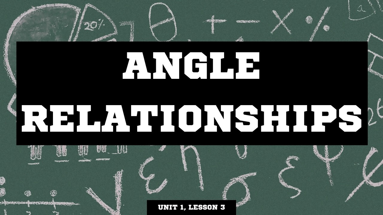 Geometry Unit 1.3 - Angle Relationships