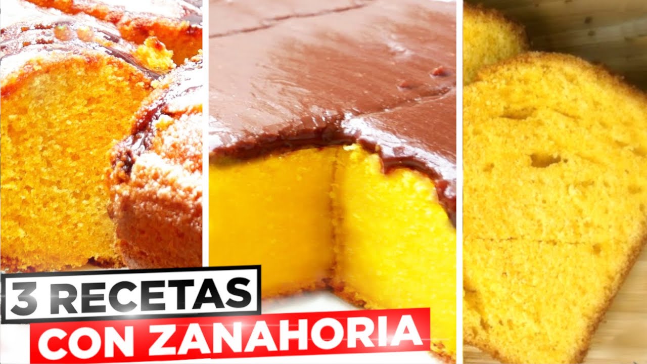 3 POSTRES de ZANAHORIA DELICIOSOS 🍰🧁 Con POCOS INGREDIENTES 😍 (RICOS y FACILES) LAS 3 MEJORES