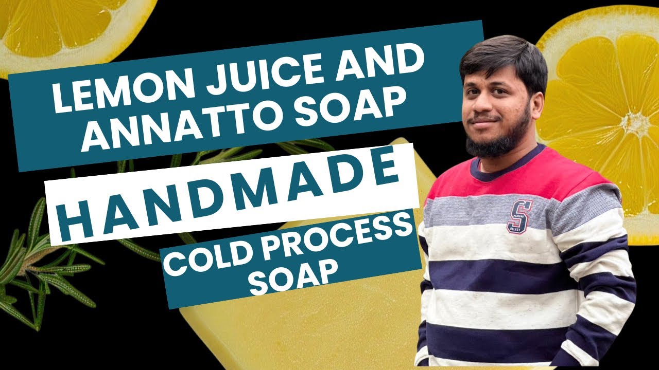 Lemon juice and annatto seed soap (cold process) good for Tan removal,pimple spot, black under arms.