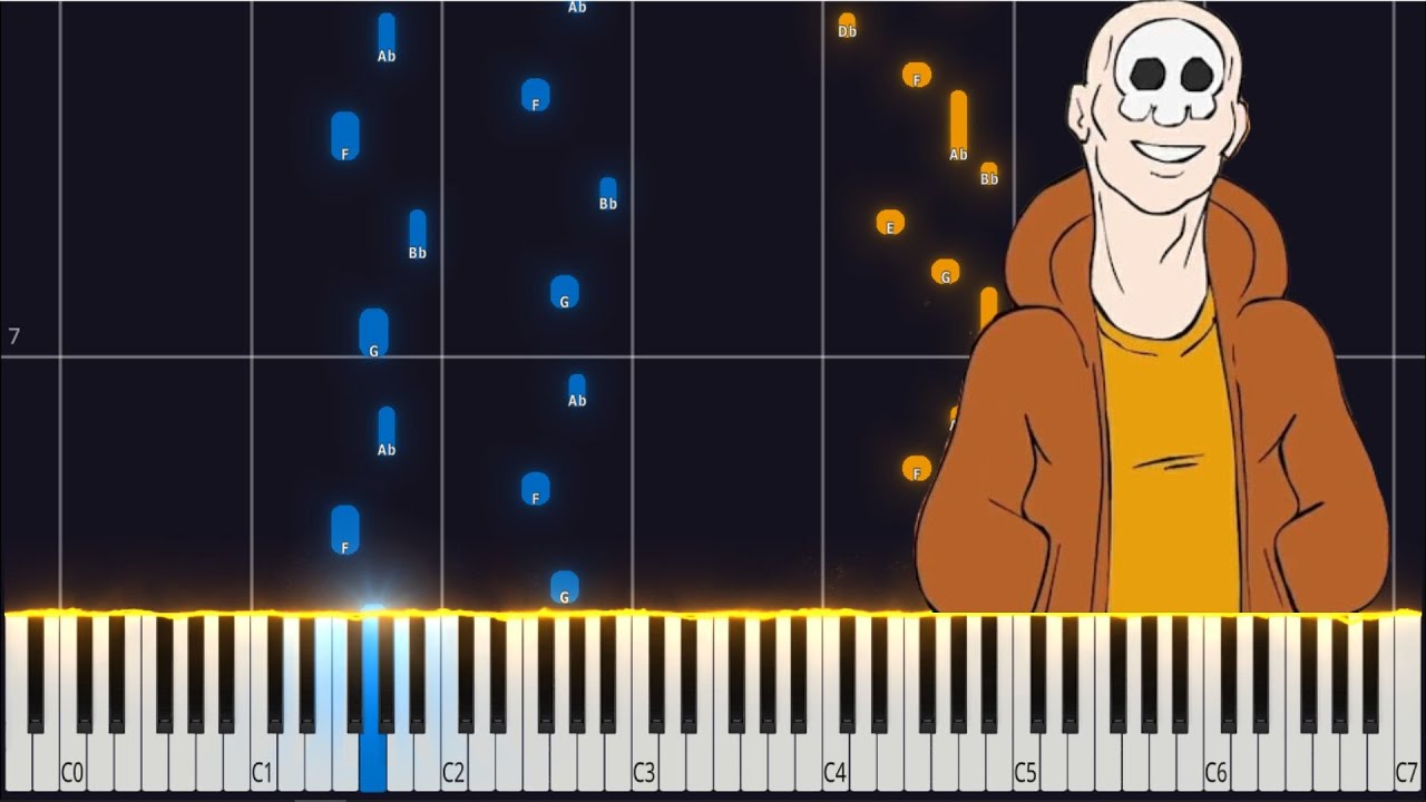Drunk | The Living Tombstone PIANO TUTORIAL (Sheet in the description)