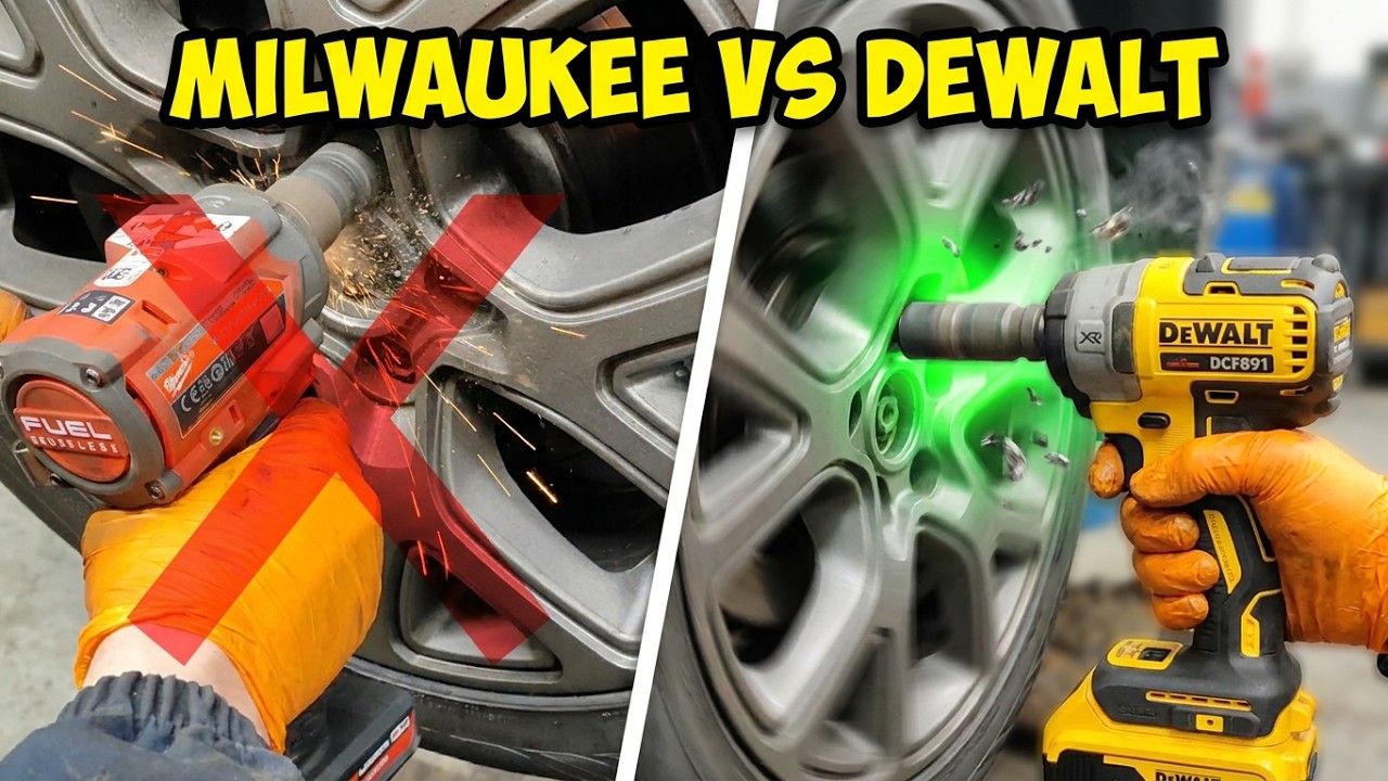 Milwaukee M12 - 5Ah high output battery Vs DeWalt dcf891 #milwaukee #dewalt #test