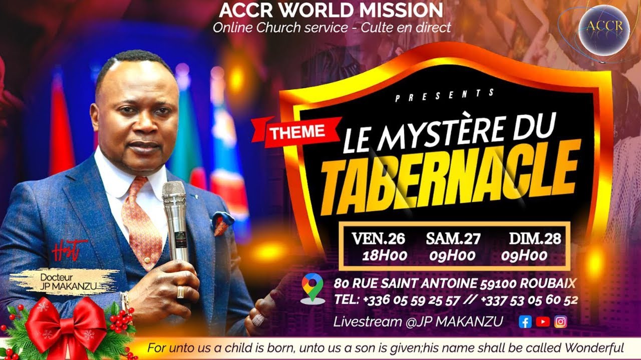 LE MYSTÈRE DU TABERNACLE I SAMEDI 27 DÉCEMBRE 2025 I ÉVANGÉLISTE JP MAKANZU