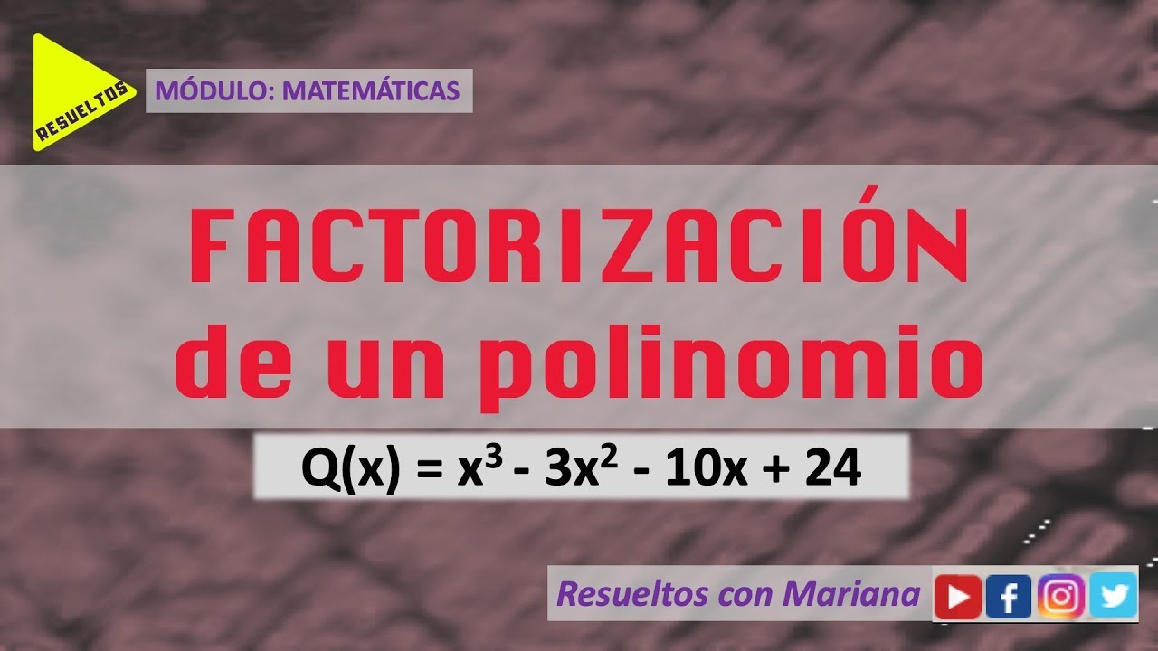 FACTORIZACIÓN de un POLINOMIO usando los métodos de RUFFINI y GAUSS